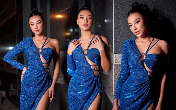 Top 16 Miss Universe - Kim Duyên hút hồn thiên hạ với váy sequin cắt xẻ táo bạo