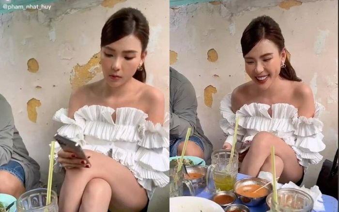 Bị bắt gặp khi đi ăn lề đường, Thúy Diễm khiến khán giả trầm trồ trước nhan sắc đời thường