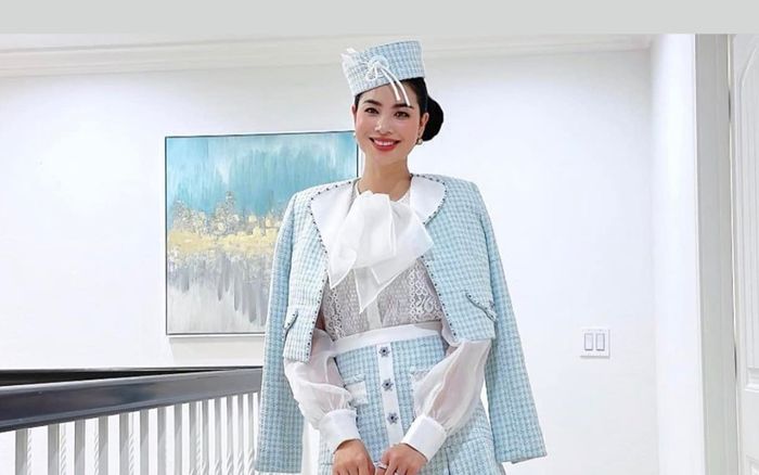 Phạm Hương mặc theo style công nương Anh nhưng lại bị chê rườm rà và sến