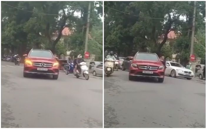 Xe sang Mercedes đỗ giữa đường Hà Nội khiến cả đoạn đường đi lại khó khăn, biết lý do càng phẫn nộ hơn
