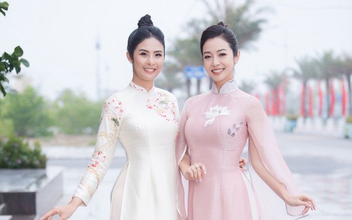 Dù đã 4 con, hoa hậu Jennifer Phạm vẫn cho đàn em 'hít khói' khi cùng khoe sắc với áo dài