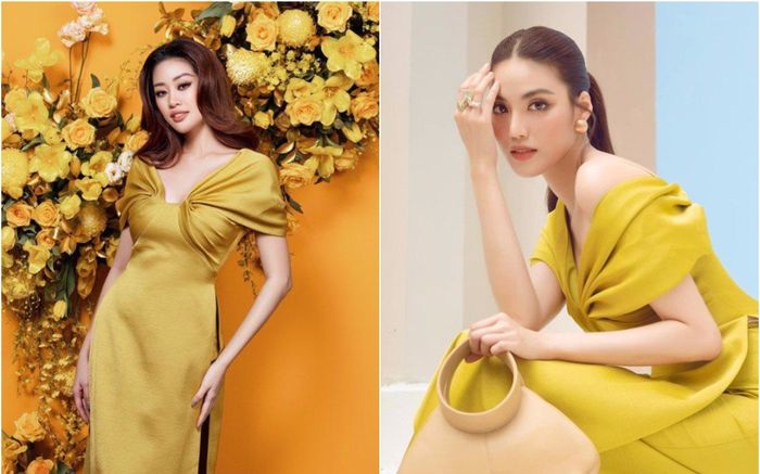 Lan Khuê, Khánh Vân đụng hàng áo dài trễ nải: Nhan sắc một 9 một 10 không kém cạnh
