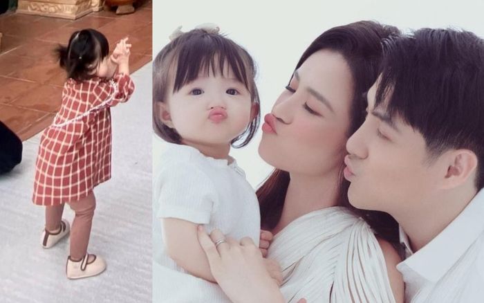 Ái nữ nhà Đông Nhi - Ông Cao Thắng tạo dáng copy mẹ nhưng lại trở thành phiên bản 'lỗi kỹ thuật' đáng yêu