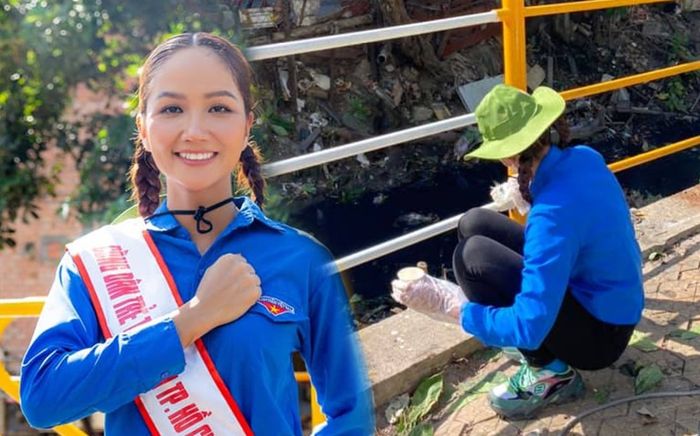 H'Hen Niê chân lấm tay bùn đi tình nguyện: Đúng chất công dân tiêu biểu - Hoa hậu quốc dân