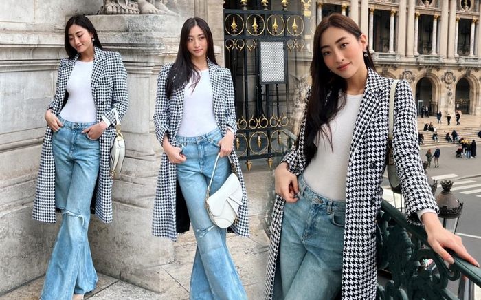 Lương Thùy Linh diện măng tô du ngoạn Paris: Fan ước ao ngắm đôi chân 1m22 sải bước trên runway