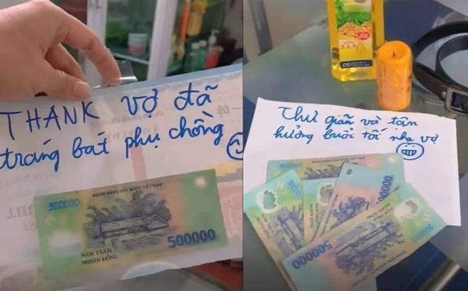 Chồng dán 500.000 đồng lên giấy note cảm ơn vợ, dân mạng nức lời khen chiêu nịnh vợ 'đỉnh chóp'