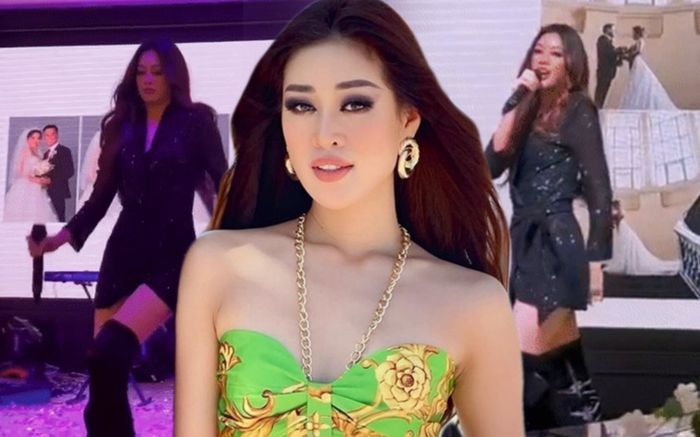 Khi Hoa hậu Khánh Vân đi đám cưới: Độc chiếm sân khấu, hát nhạc remix quẩy lên nóc nhà