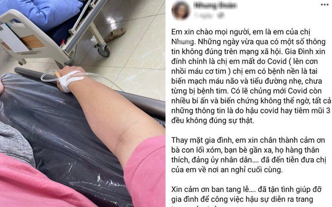 Người phụ nữ qua đời vài ngày sau dương tính Covid-19: Gia đình lên tiếng về nguyên nhân tử vong