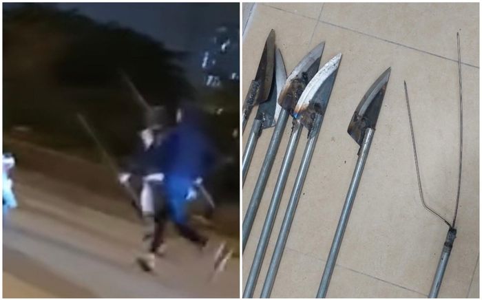 Giải quyết mâu thuẫn, 80 thanh thiếu niên cầm hung khí lao vào hỗn chiến trong đêm giữa phố Hà Nội