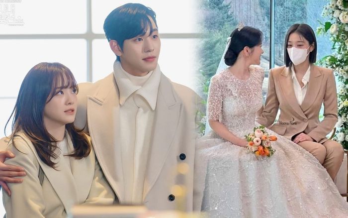 Lộ ảnh Kim Se Jeong mặc váy cưới ở Hẹn Hò Chốn Công Sở: Chim thủy tổ và bạch tuộc sẽ về chung một nhà?
