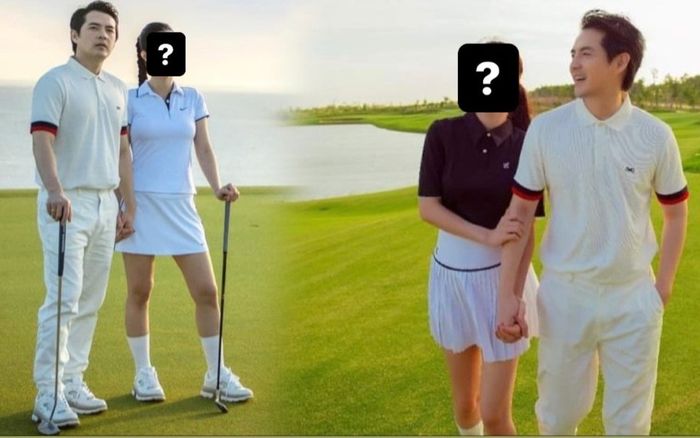 Lộ ảnh Đông Nhi bắt trend, 'nương tựa' đại gia Ông Cao Thắng trên sân golf
