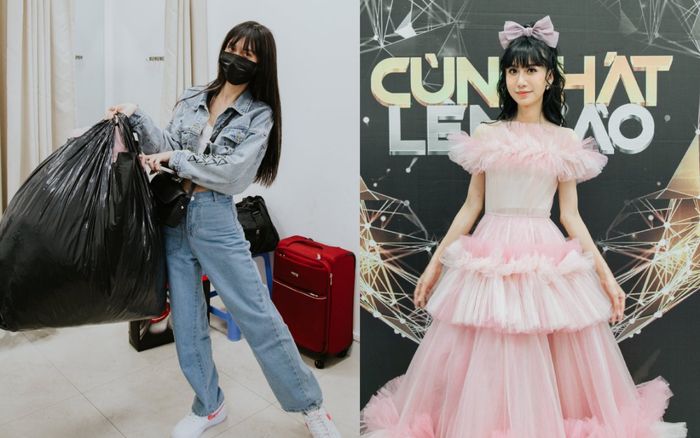 Bắt gặp Lynk Lee 'tay xách nách mang' đầm công chúa tham gia Cùng hát lên nào: Còn ai dám bảo mong manh!