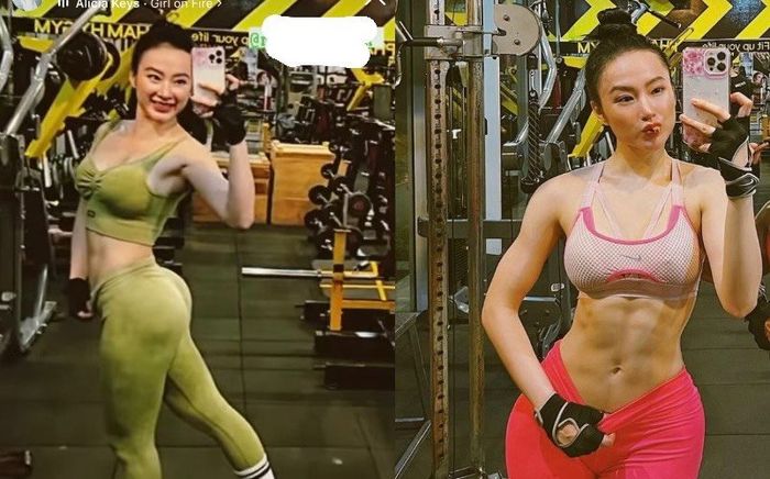 Để khoe vòng 3 ngoại cỡ và cơ bắp cuồn cuộn, Angela Phương Trinh đầu tư hẳn bộ sưu tập đồ gym sexy