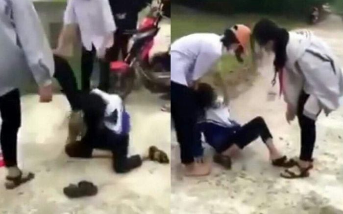 Nữ sinh Quảng Trị bị 2 'đàn chị' đánh đập dã man giữa đường