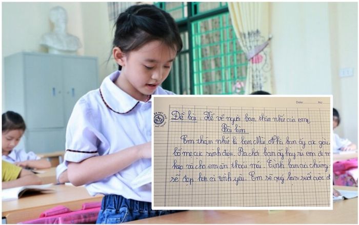 Làm văn kể về người bạn thân, bé gái tiểu học khẳng định: 'Tình bạn chúng em đẹp hơn cả tình yêu'