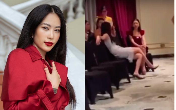 Nam Em - Nữ hoàng drama của Miss World Vietnam lại bị phê bình vì dáng ngồi ngả ngớn kém duyên