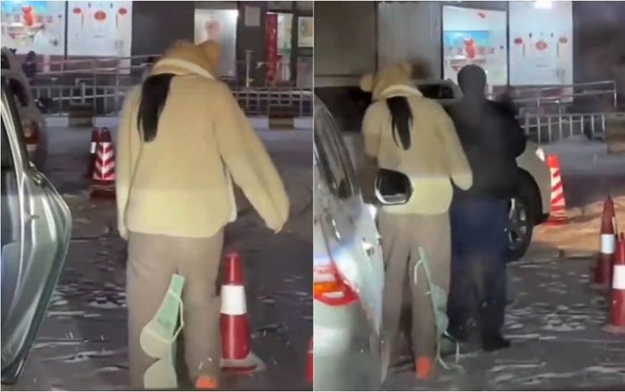 Cô gái bị vướng áo lót phía sau quần mà không hề hay biết, thản nhiên đi giữa bao lời xì xào