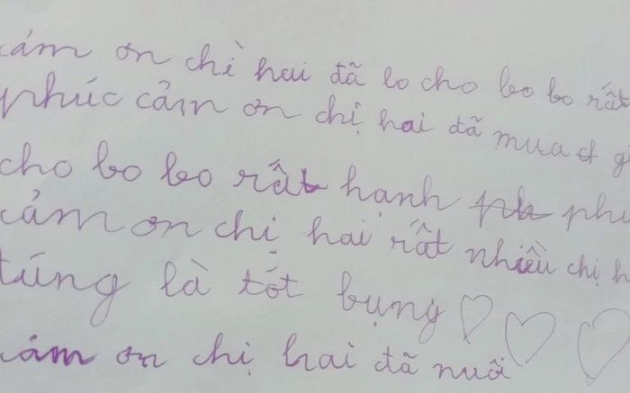 Bức thư xin lỗi chị gái của bé trai lớp 1 sai chính tả tùm lum nhưng ai cũng thấy đáng yêu lạ thường