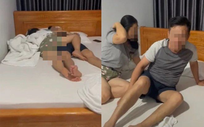 Ập vào phòng khách sạn, chồng bắt tại trận vợ đang ôm nhân tình 'say giấc nồng'
