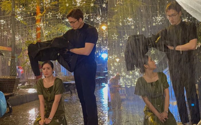 Thương Ngày Nắng Về 2: Lãng mạn cảnh Duy (Đình Tú) che mưa cho Trang (Huyền Lizzie) đang ngồi khóc