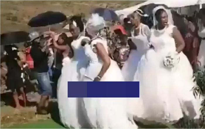 Xôn xao đám cưới có 4 cô dâu xuất hiện cùng 1 chú rể, không khí buổi lễ thêm chú ý