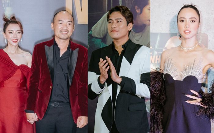 Thu Trang - Tiến Luật nắm tay không rời, Kiều Minh Tuấn lẻ bóng ở sự kiện