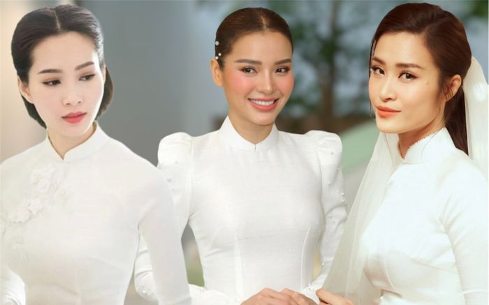 Hội cô dâu diện áo dài trắng: Đông Nhi, Thu Thảo kinh điển nhưng 'độc nhất' chắc suất Phương Trinh Jolie