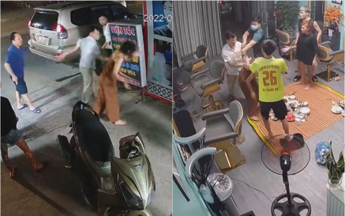 Đình chỉ Phó trưởng Công an phường lao vào đánh tát phụ nữ ở tiệm tóc