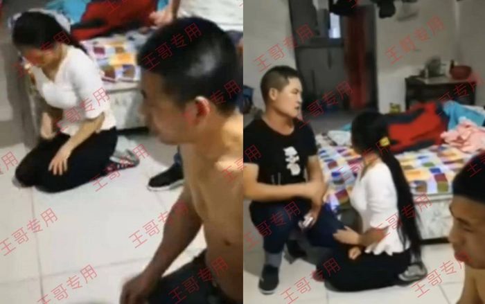Bị chồng bắt quả tang ngoại tình buộc phải quỳ gối, cô vợ bất chấp với thái độ gây ngỡ ngàng