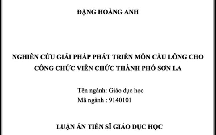Luận án tiến sĩ môn cầu lông gây xôn xao: Đại diện cơ sở đào tạo nói gì?