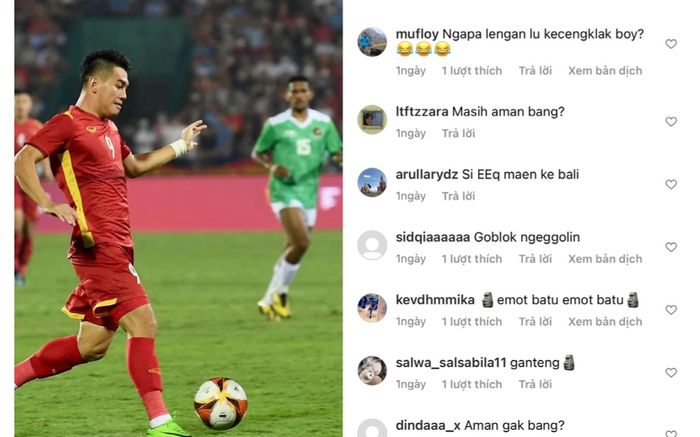 Cay cú vì đội nhà thua đậm, CĐV Indonesia 'tấn công' Tiến Linh: 'Đỡ bóng không xong mà nghĩ hay'