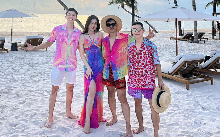 Bình An tình tứ bồng Phương Nga dạo biển, nói một câu triết lý về nghĩa vợ chồng