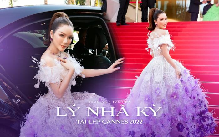 Cuối cùng Lý Nhã Kỳ đã chịu xuất hiện ở Cannes: Váy tím như tiên tử, bộ trang sức 'nặng đô' hơn 2 tỷ đồng