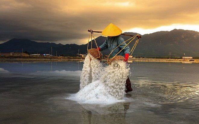 Ghé cánh đồng muối Đầm Vua ngắm 'món quà của biển' cùng những diêm dân ở Ninh Thuận