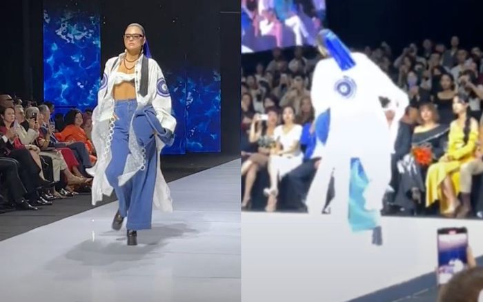 Vũ Thu Phương suýt 'vồ ếch' vì mang giày cao 18cm và pha xử lý không hề 'trôi'