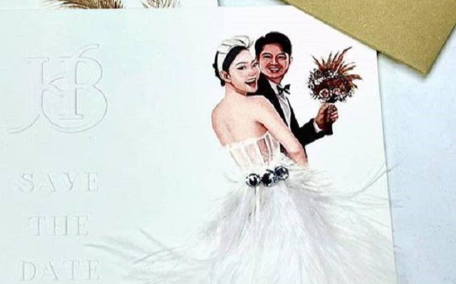 Thiệp cưới Minh Hằng lần đầu được hé lộ, điểm nhấn là visual như 'soái ca' của chú rể