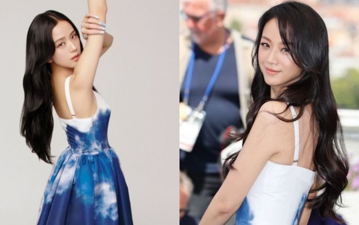 Cùng diện một chiếc váy, 'Visual hàng đầu' Jisoo có so được với 'Mỹ nhân cảnh nóng' Thang Duy?