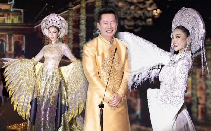 Fan 'mê tít' khi ông Nawat rủ rê Top 10 Miss Grand Thailand và Thùy Tiên diện áo dài