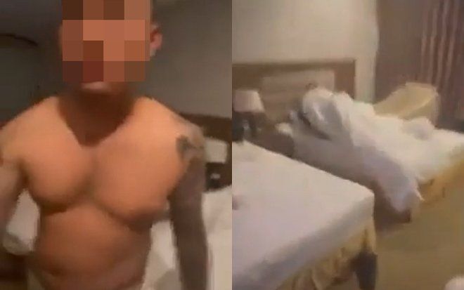 Xôn xao clip vợ 'tóm sống' chồng cùng các chiến hữu vui vẻ với 'gái xinh' trong khách sạn