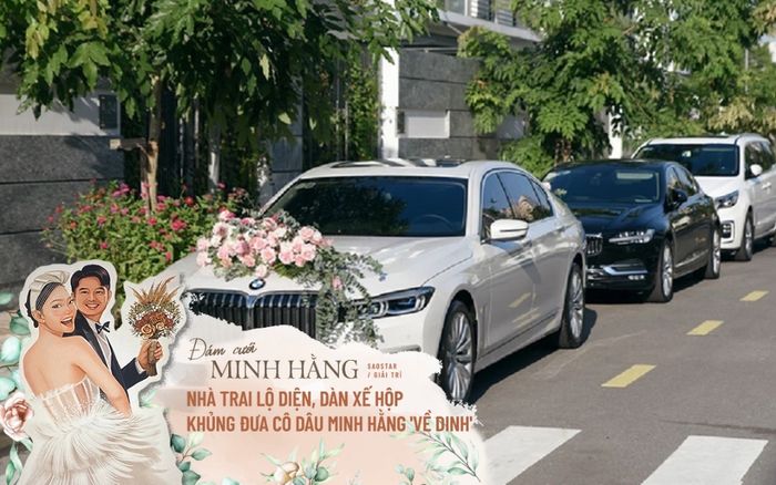 Đám cưới hot nhất Vbiz hôm nay: Nhà trai lộ diện, dàn xế hộp khủng đưa cô dâu Minh Hằng 'về dinh'