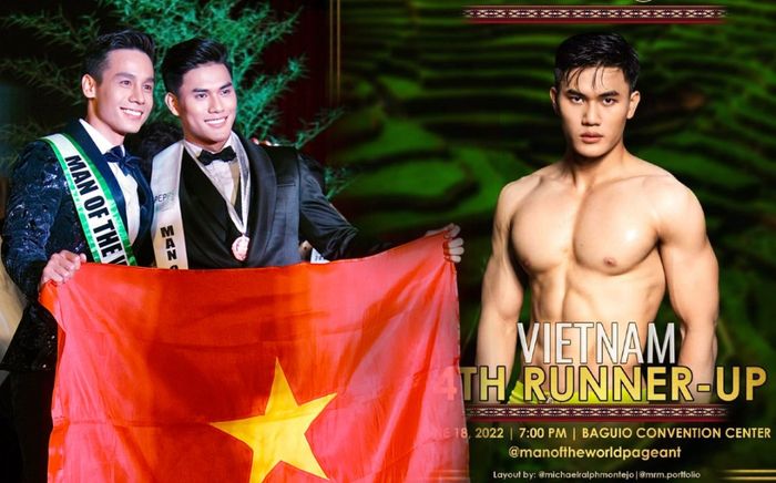 Đại diện Việt Nam đoạt Á vương 4 tại Man of The World 2022