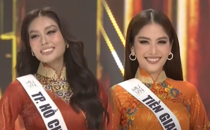 Top 41 Miss Universe Vietnam 2022 trình diễn áo dài: Thảo Nhi thướt tha, Lệ Nam yêu kiều trong sự hò hét