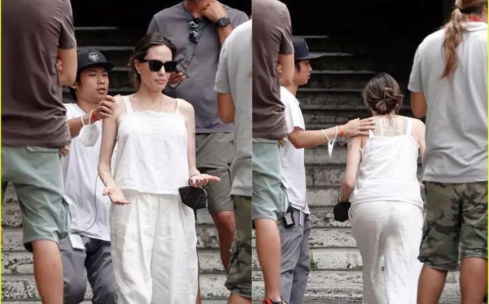 Angelina Jolie lộ nhan sắc thật trên phim trường, động thái của Pax Thiên đối với mẹ nuôi gây chú ý