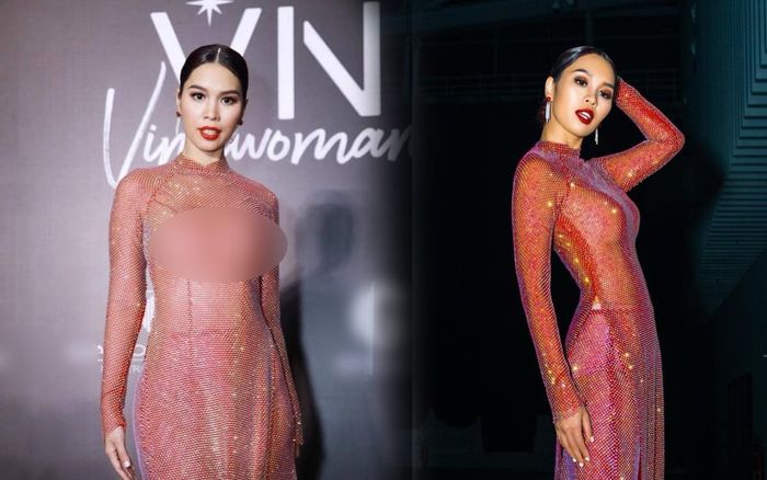 Sau lần lộ miếng dán ngực tại thảm đỏ hoa hậu, Hà Anh bị một nhà thiết kế chỉ trích vì thái độ