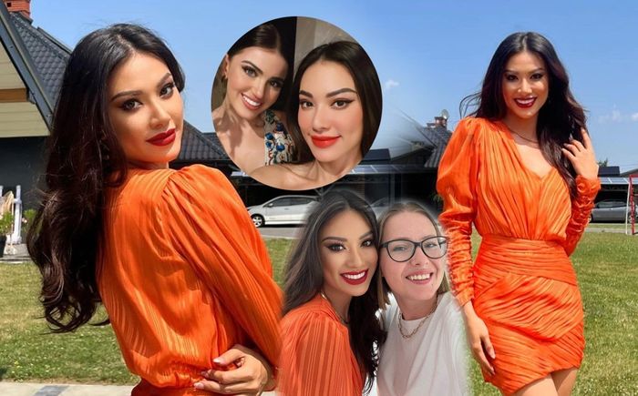 Kim Duyên đọ sắc cùng đương kim Hoa hậu Siêu quốc gia: Chỉ cần đánh son đỏ là toát ra chất beauty queen