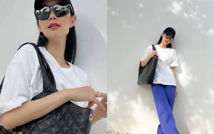 Minh Hằng đeo túi hiệu Ngọc Trinh tặng đi 'công chuyện' nhưng phải về gấp vì lí do này