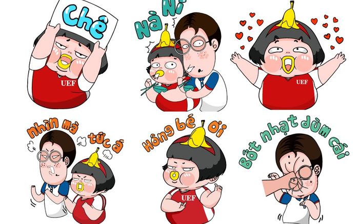Dành cho cộng đồng yêu Sticker Zalo UEF: Cặp đôi biểu tượng đang 'oanh tạc' không gian mạng