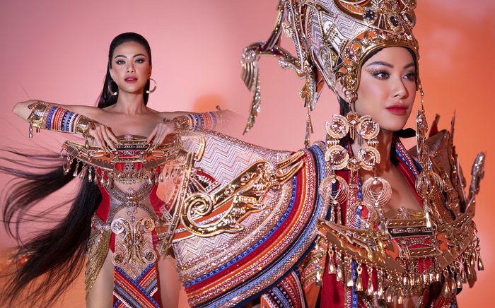 Cận cảnh trang phục dân tộc 'Hùng ca biển cả' của Kim Duyên tại Miss Supranational 2022