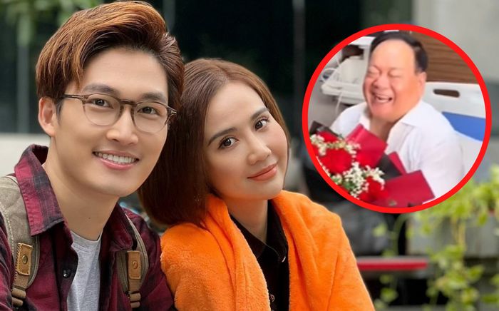 Thương Ngày Nắng Về: 'Chủ tịch Hoàng Long' cười tít mắt khi được Đình Tú - Huyền Lizzie tặng hoa