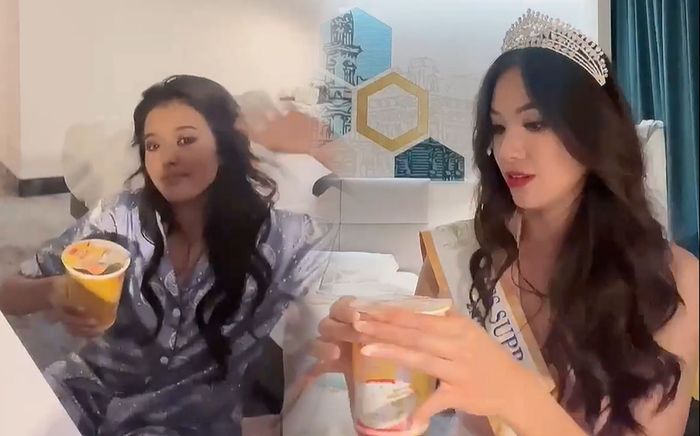 Đại diện Campuchia out top, Kim Duyên an ủi cô bạn láng giềng bằng đồ ăn Việt Nam